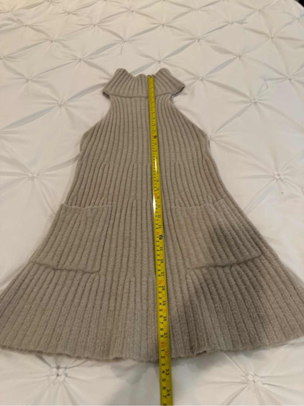 Free People Claude Turtleneck Sweater Dress XS Oatmeal Taupe - Picture 10 of 13